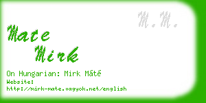 mate mirk business card