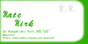 mate mirk business card